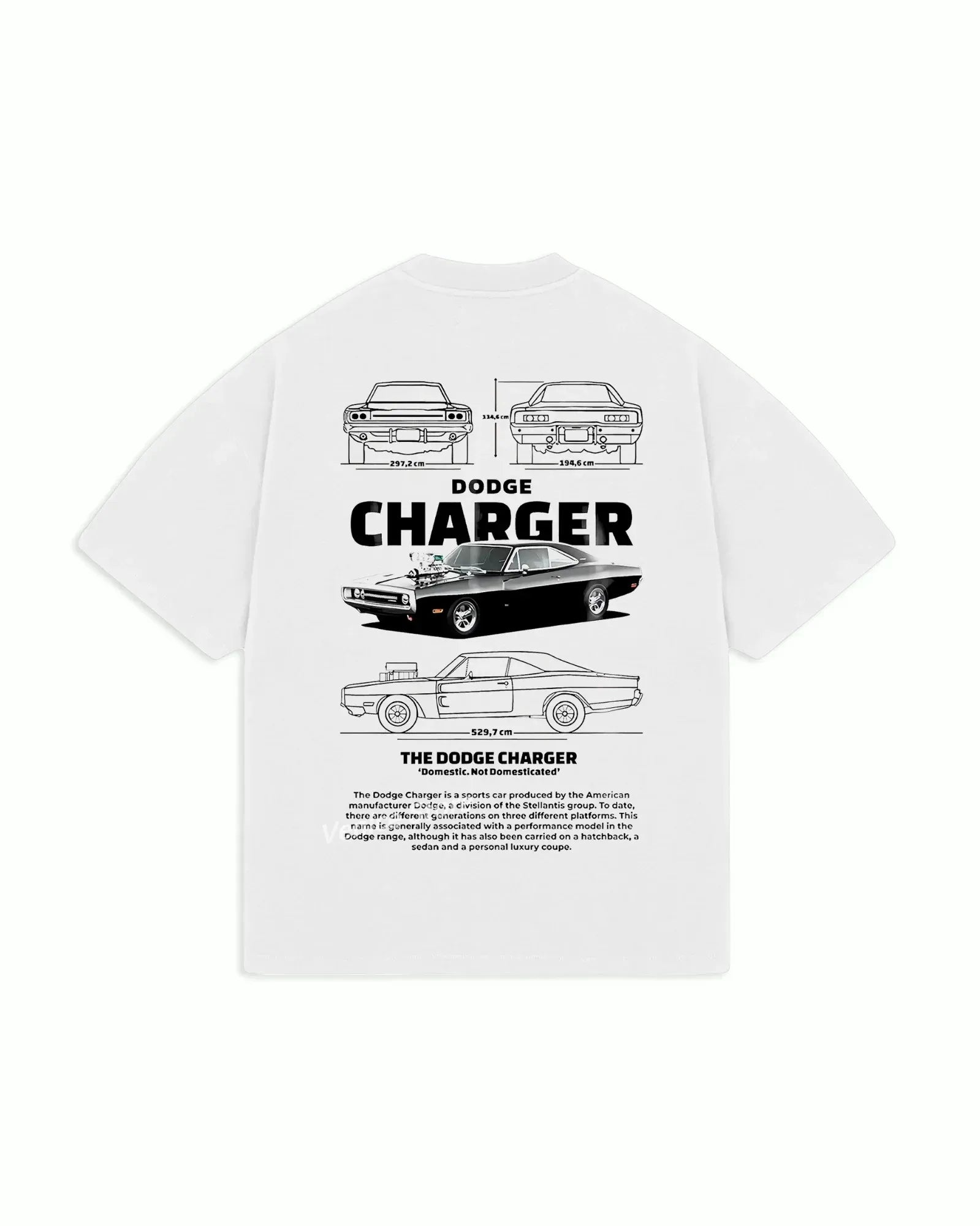 Fast and Furious design Car Shirts doms Dom's didge charger white