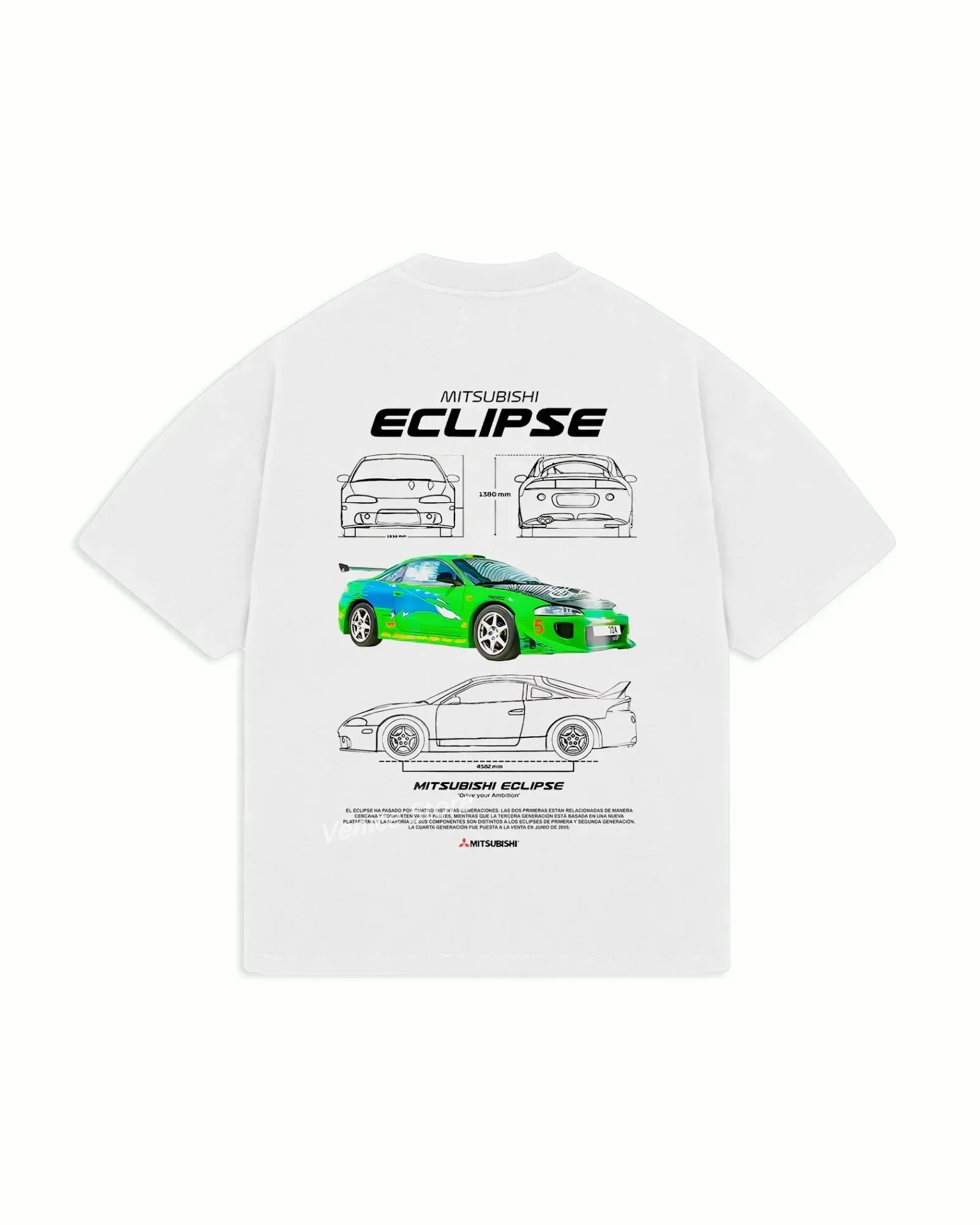 Fast and Furious design Car Shirts Brian's brians eclipse mitsubichi