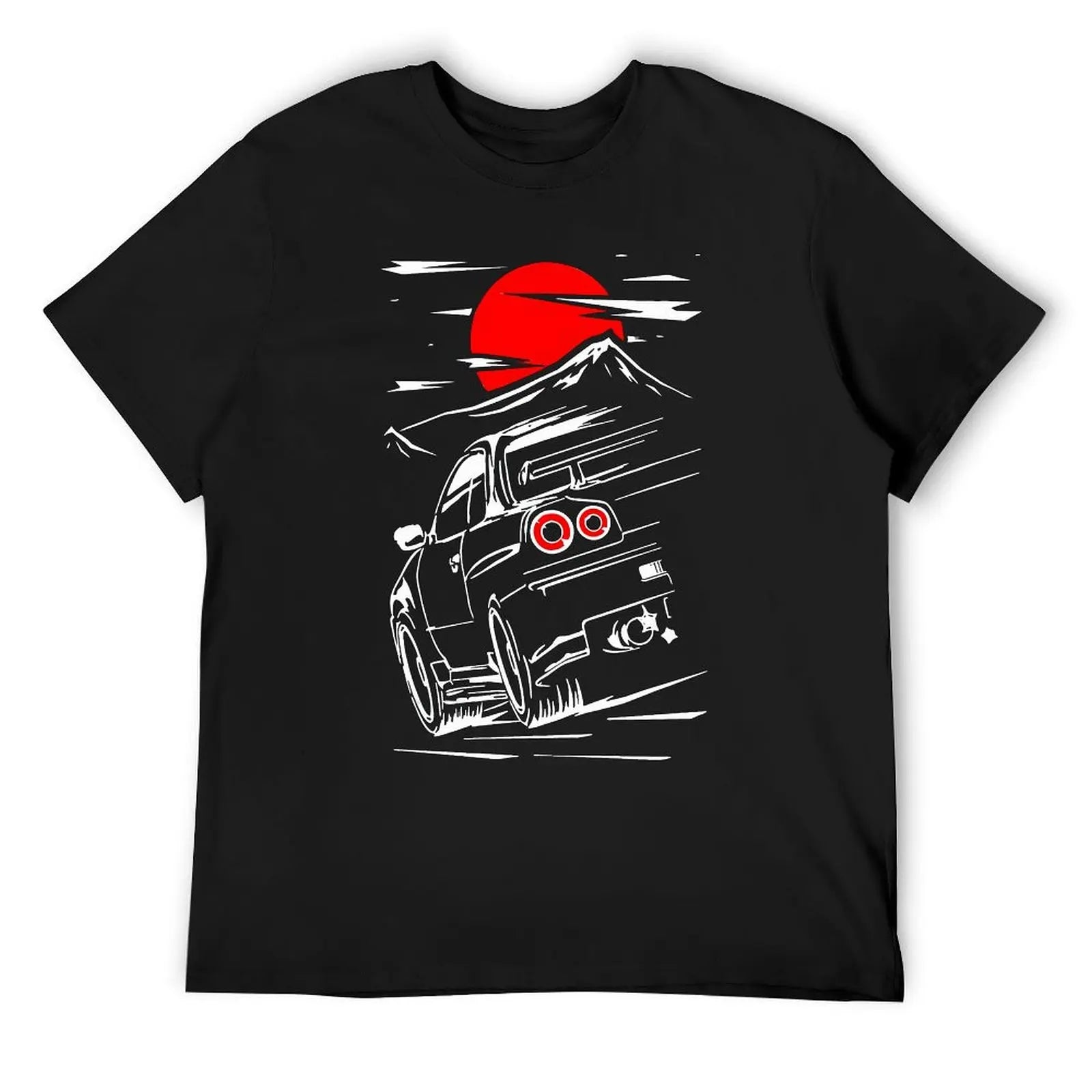 Nissan Skyline GTR R34 Design Car Shirts Black Front