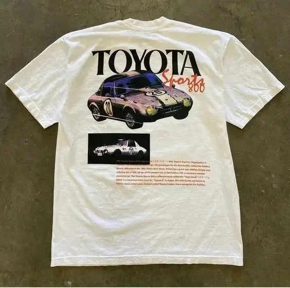 Retro Sports Car Design Car Shirts Toyota Sports Back